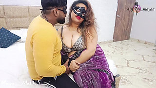 Holi pe Boss ki cute chubby biwi ne ghar akar surprise diya