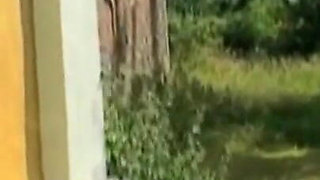 The old lady discovers a boy masturbating