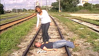 Railway tracks trampling