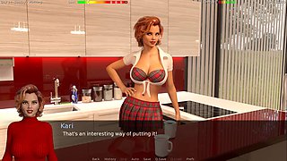 Big boobs in a visual novel with a three-dimensional twist