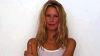 Claudia Schiffer's See-Through Shirt Exposes Her Nipples
