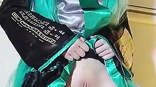 Miku Cosplayer Returns Remastered - Classic Miku Costume with Solo Play and Sex - 3