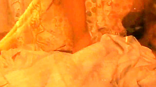 Vintage Lesbian Seduction - Curly Blonde and Brunette Beauty Make Love on the Sofa