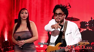 Sexy Tetona Corista Gets Fucked by Aleks and Kari Cachonda