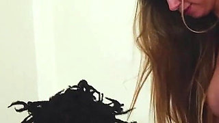 Interracial Slut Fucks the Delivery Man. Nonax Fucks Black Cocks Without a Roof in Fakings Black Fix