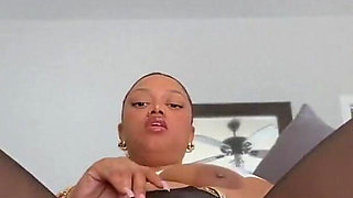 Stimulating My Clit with Vibrator Threw My Black Tights