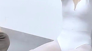 Hs18-a Girl in Dance Costume Was Tickled.