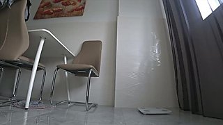 Wife Cheats with Friend in Kitchen while Husband is Away