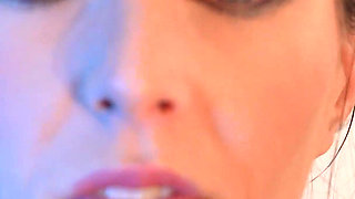Sensual Close up Smoking with Petite Girl