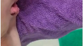 Peeing Desperately On A Towel