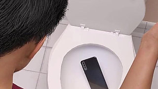 Erotica 5 - Ren Fucks Mystery Girl Through Toilet Glory Hole