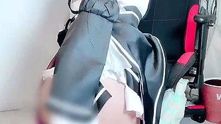 Crossdressing Rem (Re:Zero) Anal Orgasm - Power Machine
