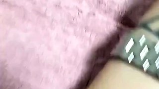Amateur Korean cutie with tight hairy pussy gives blowjob