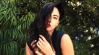 Nude teen cools herself down in the pool