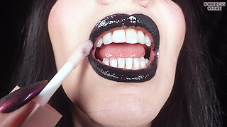 Me in Total Black Makes You Obsessed - Your Dark Queen - Cigar and Black Lipstick