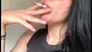Chillout and Smoking Two Cigarettes of Course with My Two Naked Boob