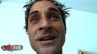 Bella and Angie Kiss French Redhead Skinny Babes in Intense Anal Threesome with Jorge Fernandez