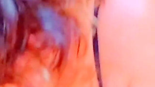 Sexy MILF Gets a Huge Load When He Puts His Dick in Her Face in Bathroom