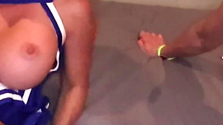 Cheerleaders Fuck Each Other Before Getting Dick Downed and Faces Covered in Cum
