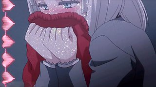 Nuzzling, hentai, submissive girl