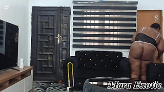 Fat Ass Ebony BBW Naked Home Cleaning - Mara Exotic