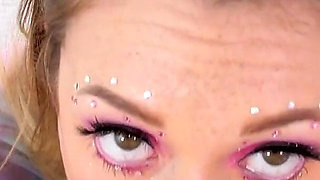 Sexy Small Tits Blonde Charlotte Sins POV Cum Swallow Blowjob