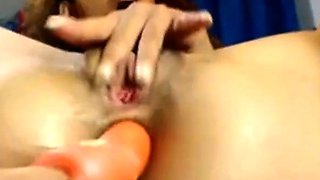 Colombian Cam Model Squirts with Anal Dildo