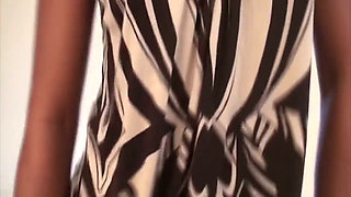 Curly Ebony Amateur Worships Cock Until Covered