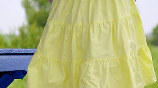 128 Subtle Outdoor Flirting with Passing Drivers at a Bus Stop. Do You Like My Legs? 60fps