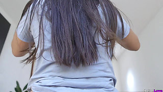 Facesitting with Beautiful Girl Big Ass and at the End Cum Inside the Vagina