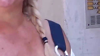 Busty Mature Woman, Senora Fina, Wants Sex and Asks Neighbor for Help While Naked