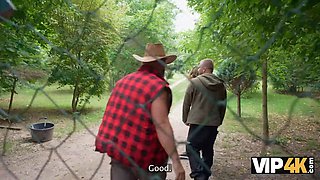 Vip4k. sneaky daddy fucked a female right in his vegetable garden