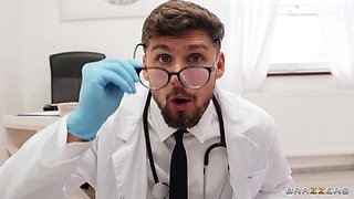 Emergency Room Vibrator Extraction: Hospital Threesome Starring Kristof Cale, Sofia Lee, and Zlata Shine