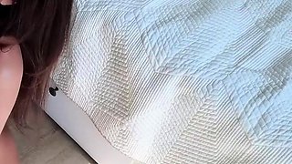 Busty Thai Hottie Sucks & Fucks Big White Cock