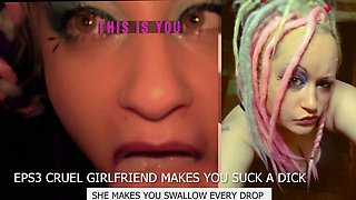 CampSissybois Cruel Girlfriend Commands Dick Sucking and Cum Swallow