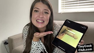 SPH babe talks dirty about small penises and humiliates