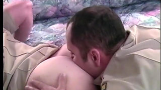 Mature cop stud muffin is blown and fucked