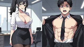 Big tits secretary gets bent over the desk by her boss for fucking private meeting