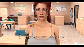 Race of Life - Asian College Student Flashes Her Pussy to Teacher in the Test