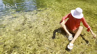 Wet Dress in the River + Masturbation + Exhibitionism