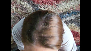 Sweet cock sucking goddess cums with him as she sucks him dry and loves it super sexy she can't get enough