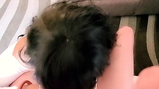 Mikah Doll Blowjob In Glasses With Cumshot