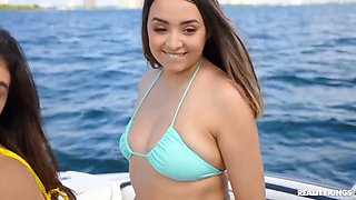 Lexi Aaane  Mae Milanos Bikini Tribbing on Boat