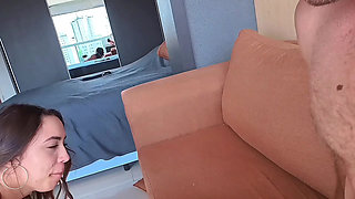 No Mercy for Her Pussy - Brunette Latina in Cowgirl Ride and Doggy Style in POV