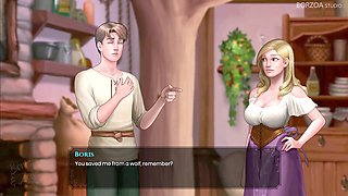 Gigantic-titted gypsy meets cute anime blonde for the first time