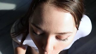 A student fucked a young, horny teacher during his first