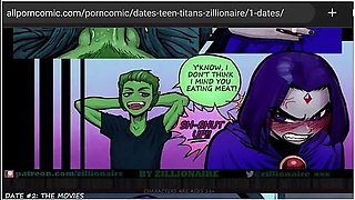 Kourtney Love And Car Toon In Teen Titans - Beast Boy And Ravens Dates