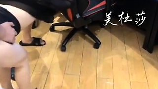 Small tit GF gives POV blowjob on my denim