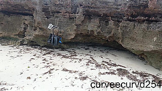 Extreme Flashing at the Beach. Made My Uber Driver Play with My Clit Till I Squirt