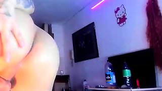 Busty tranny amateur fucked while masturbating